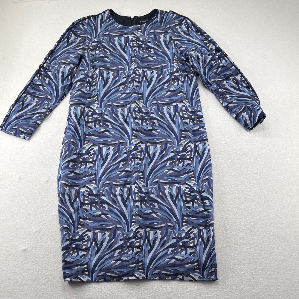 Brooks Brothers Blue Patterned Women's Dress - Size 0